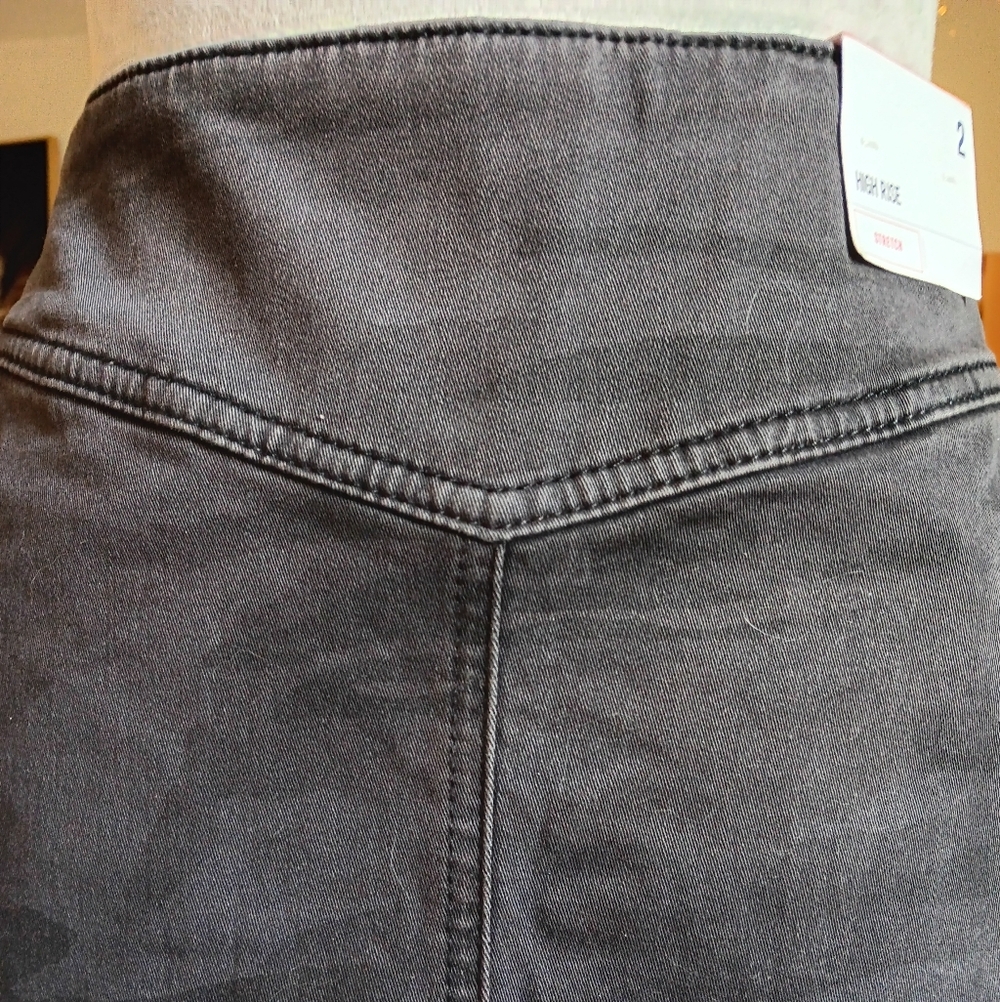 Express Classic Gray Camo Denim Skirt